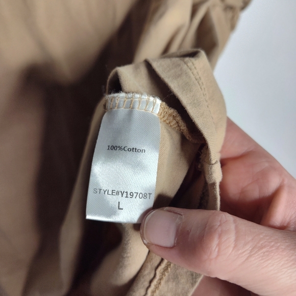 Pomander Place Tuckernuck Vesty Puff Sleeve Top size L Tan - Picture 5 of 9